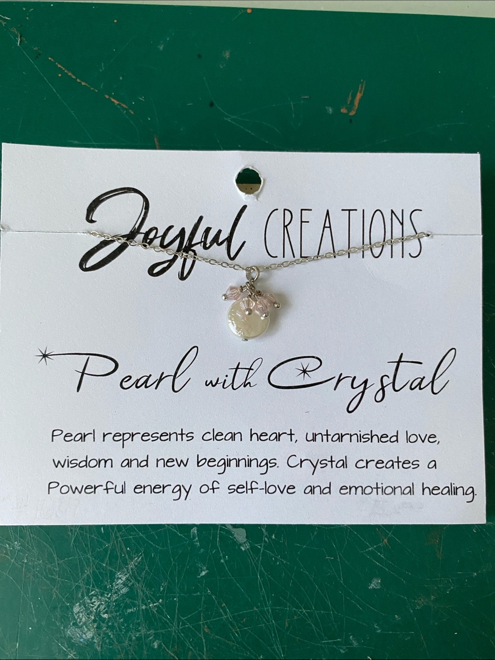 White Pearl Necklace with Pink Crystal Accents